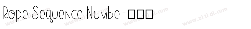 Rope Sequence Numbe字体转换